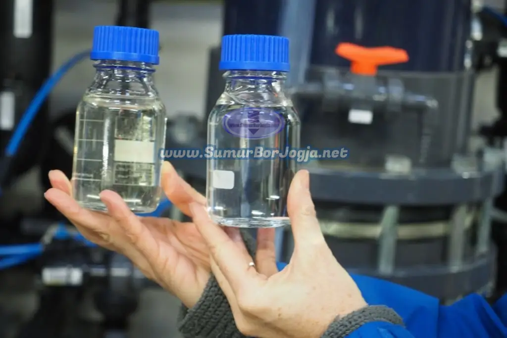 Parameter kualitas air sumur yang dianalisis berdasarkan sampel air sumur bor yang diambil